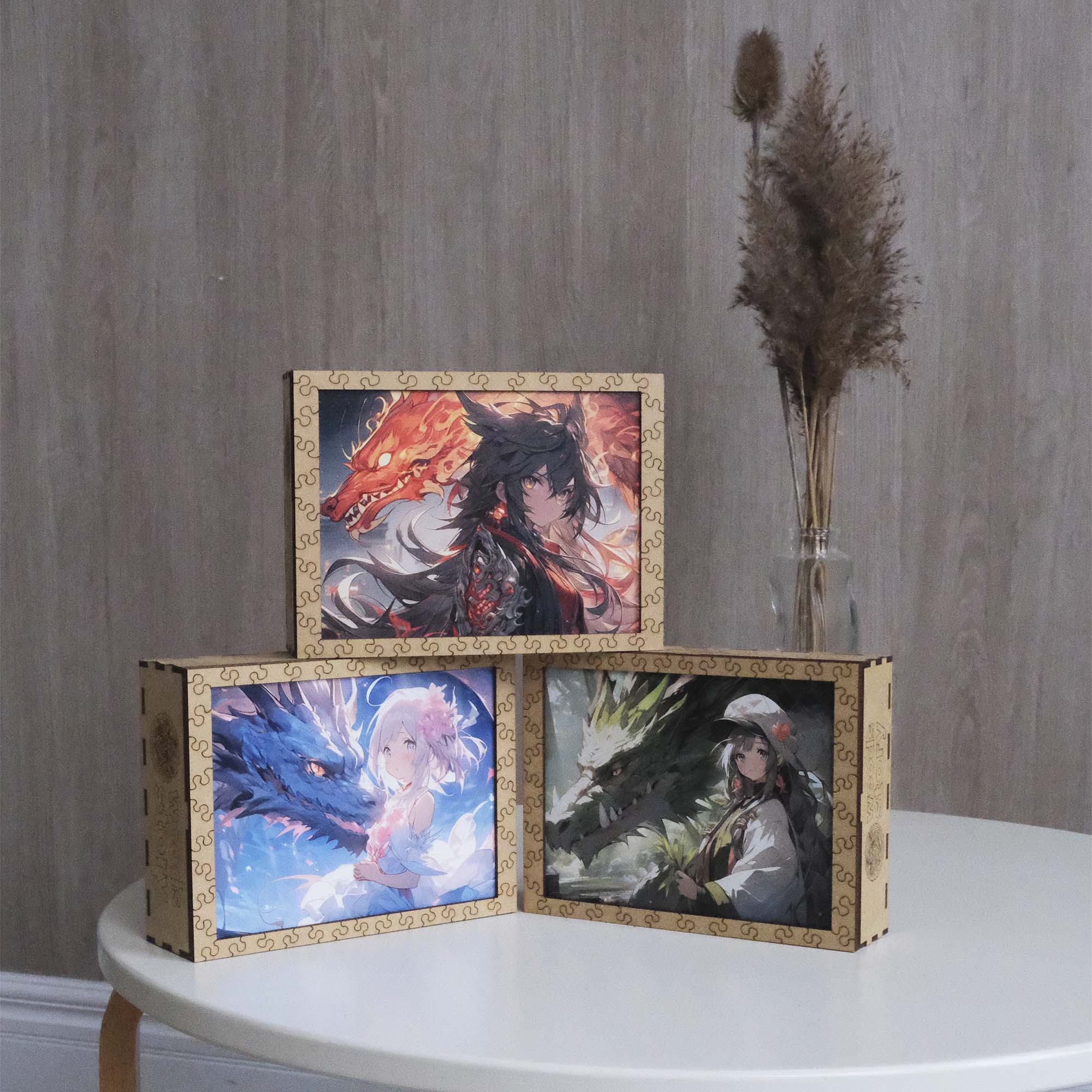Wooden Jigsaw Puzzle Anime Green Dragon Girl